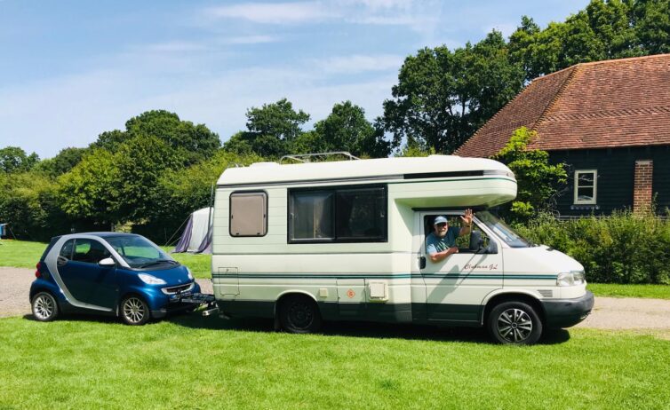 VW Autosleeper Clubman GL including tow car