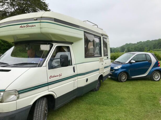 VW Autosleeper Clubman GL including tow car