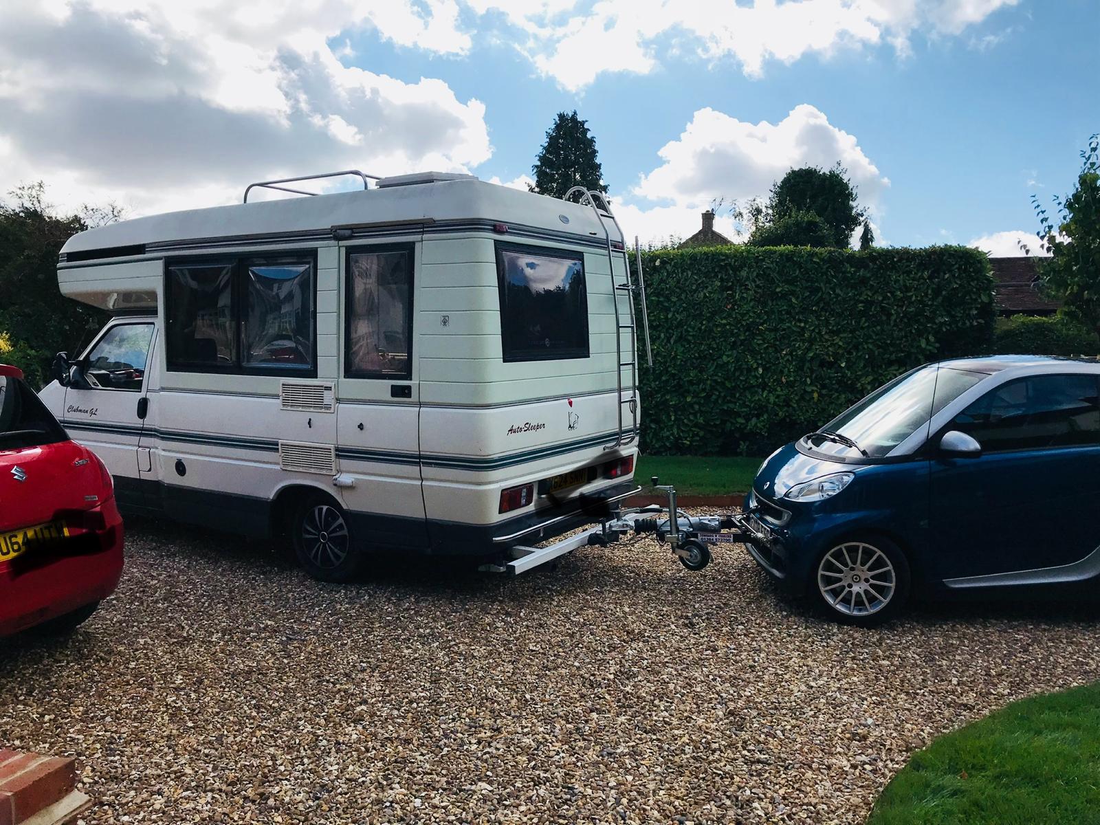 VW Autosleeper Clubman GL including tow car